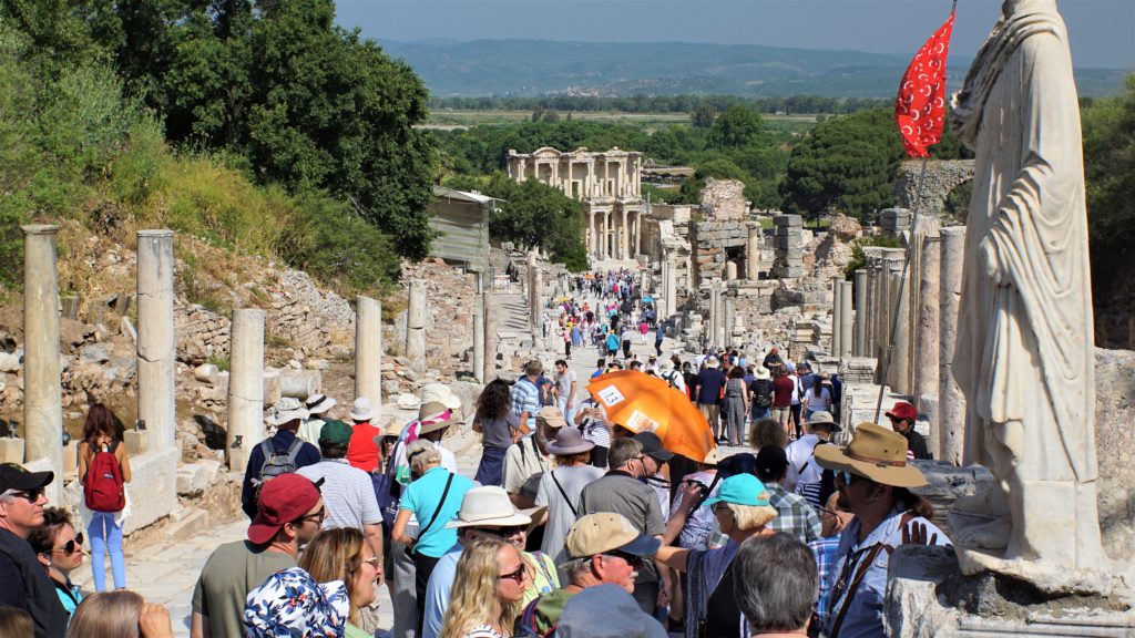 People in the Ruins of Ephesus